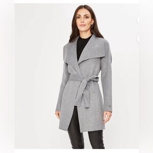 Tahari Charcoal Wrap Wool Coat | Size XS | Like New!